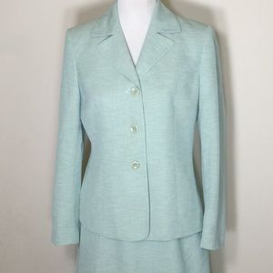 Evan-Picone Two Piece Aqua Suit (Skirt)